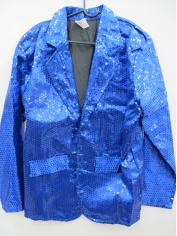 Blue Sequin Jacket - Mens Costumes